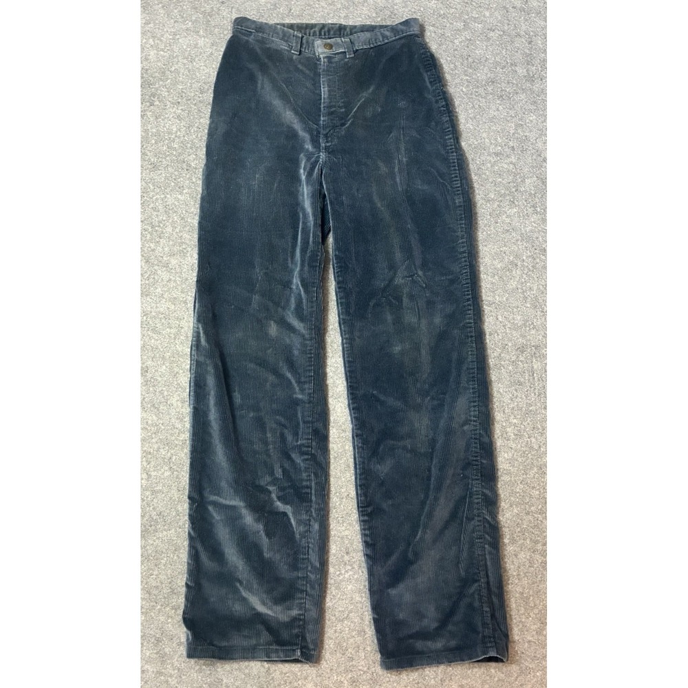 Vintage 1970s Levis Womens Corduroy Pants Blue Size 12 26x30 Straight Leg Faded